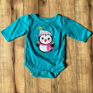 🌺 3 for $10 🌺 garanimals penguin onesie teal